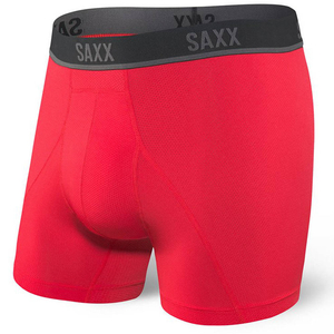 Bokserki do biegania męskie sportowe SAXX KINETIC HD Boxer Brief - czerwone