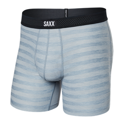 Bokserki męskie chłodzące / sportowe z rozporkiem SAXX DROPTEMP COOL Boxer Brief Fly – błękitne