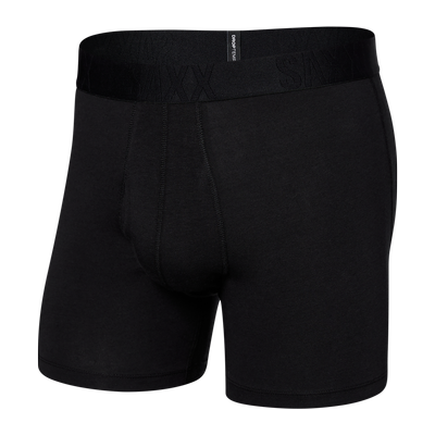 Bokserki męskie chłodzące / sportowe z rozporkiem SAXX DROPTEMP COOL Boxer Brief Fly – czarne