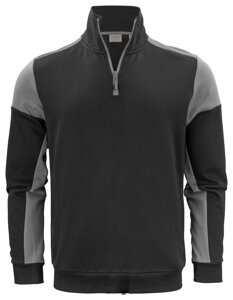 Dwukolorowa bluza typu Half Zip Prime Halfzip Sweater marki Printer - Czarno - szary