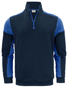 Dwukolorowa bluza typu Half Zip Prime Halfzip Sweater marki Printer - Granatowo - niebieski