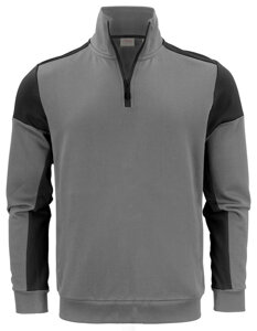 Dwukolorowa bluza typu Half Zip Prime Halfzip Sweater marki Printer - Szaro - czarny