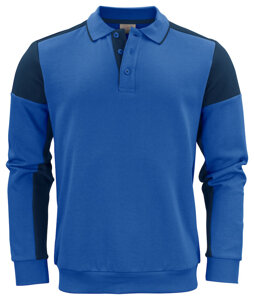 Dwukolorowa bluza w stylu polo Prime Polosweater marki Printer - Niebiesko - granatowy