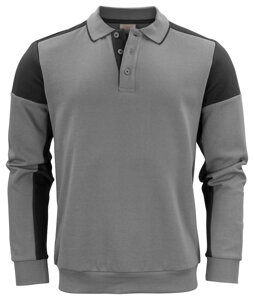 Dwukolorowa bluza w stylu polo Prime Polosweater marki Printer - Szaro - czarny