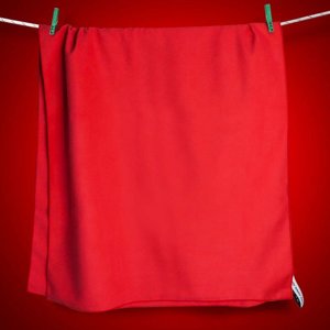 Gym towel made of double-sided microfiber basic Dr.Bacty 60x130 - red.