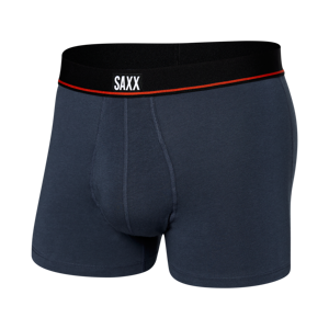 Men's elastic short SAXX NON-STOP STRETCH Trunk with fly - navy blue.