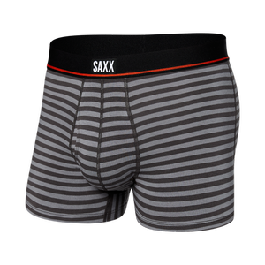 Men's elastic short SAXX NON-STOP STRETCH Trunk with striped fly - gray.