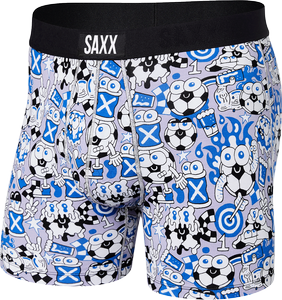 Men's quick-drying SAXX VIBE Boxer Briefs - blue balls.