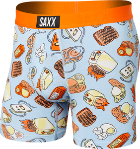 Men's quick-drying SAXX VIBE Boxer Briefs - toaster - blue.