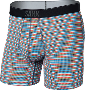 Men's trekking / sport boxer briefs with fly SAXX QUEST Boxer Brief Fly - colorful stripes.