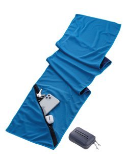 TROIKA exercise towel schwitzableiter cooling towel - blue