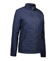 Women's ID Navy quilted jacket, navy blue