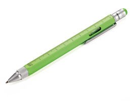 multifunctional ballpoint pen TROIKA construction - green.